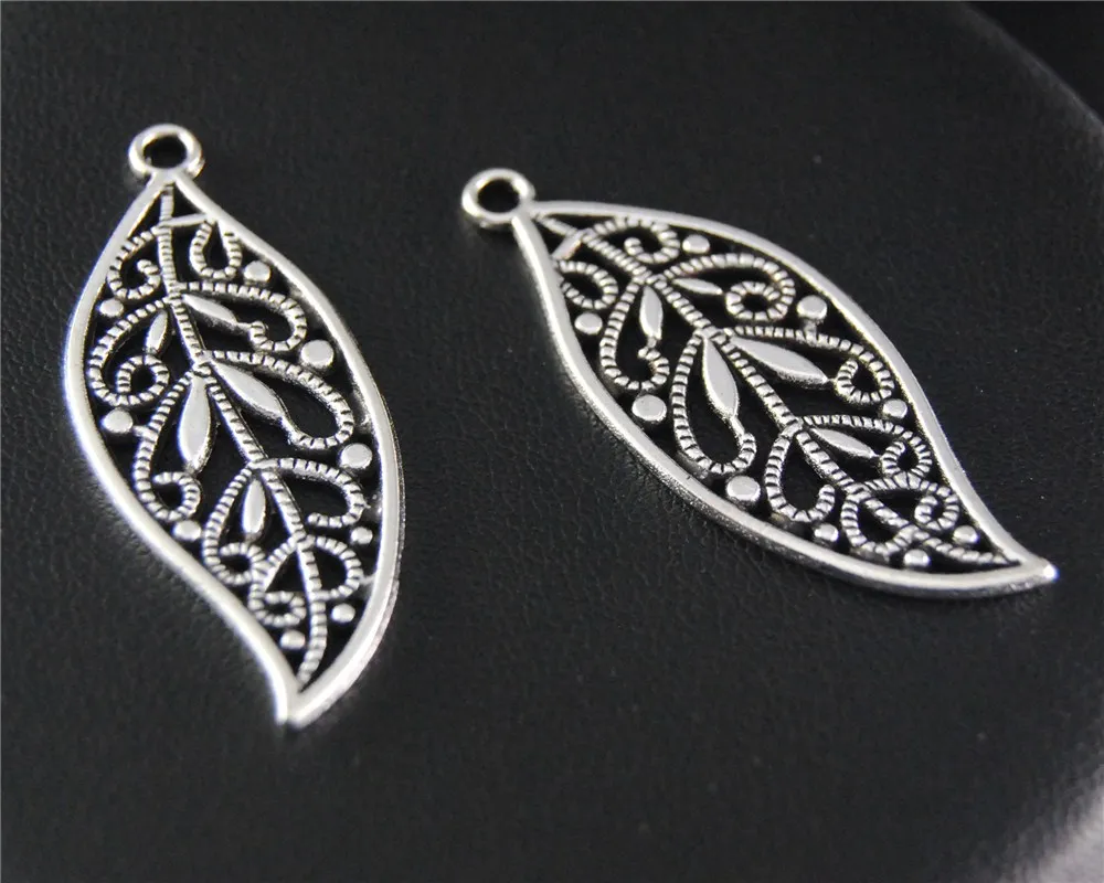 10 шт Серебряный цвет филигранный лист Шарм ювелирные изделия кулон для браслета
