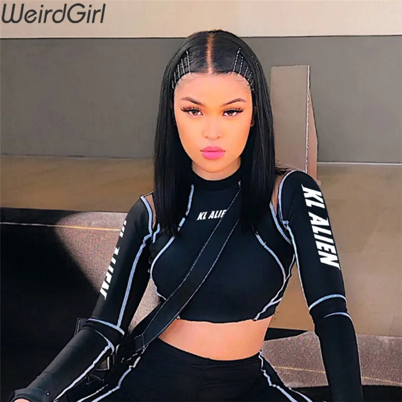 Новая женская укороченная спортивная летняя майка водолазка с длинным рукавом