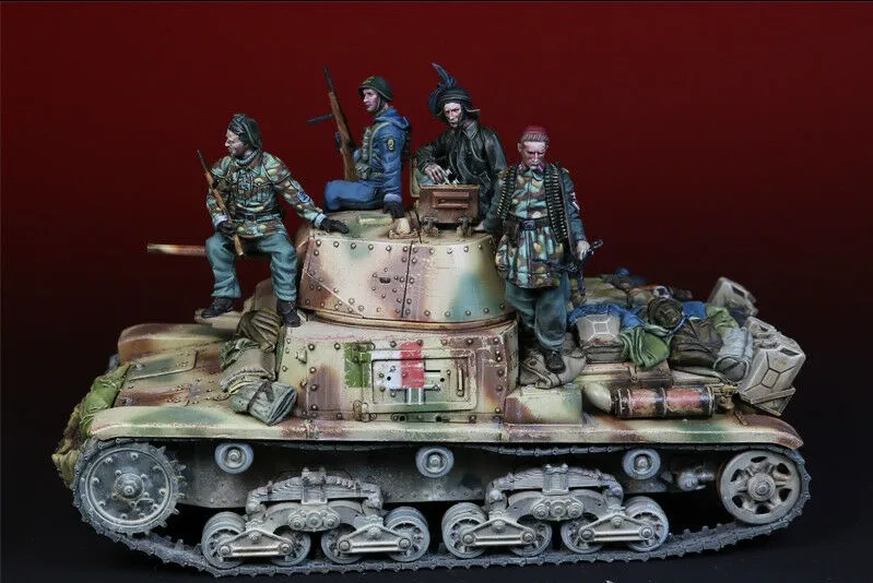 1/35 модельная фигурка из смолы разобранный Неокрашенный набор 00862 (посылка кой без