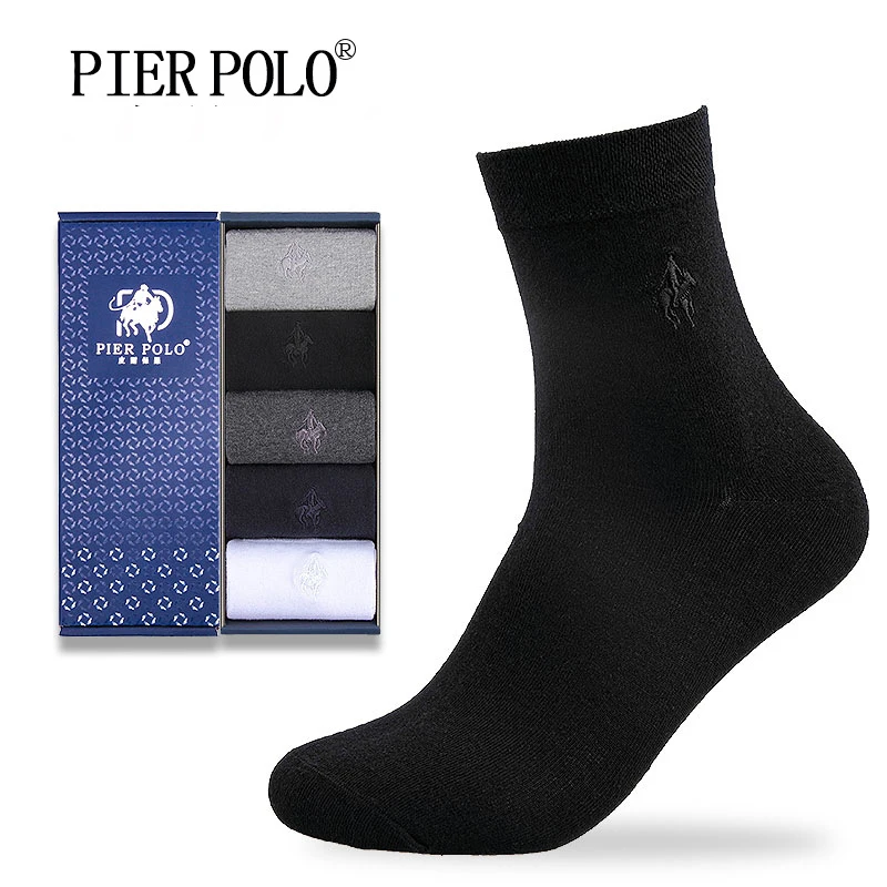 PIERPOLO носки модные брендовые мужские 5 пар/лот хлопковые зимние дезодорирующие с