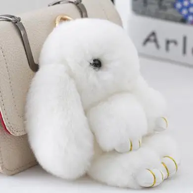 15 см хит продаж милый брелок с пушистым кроликом Рекс кроличий мех помпоны