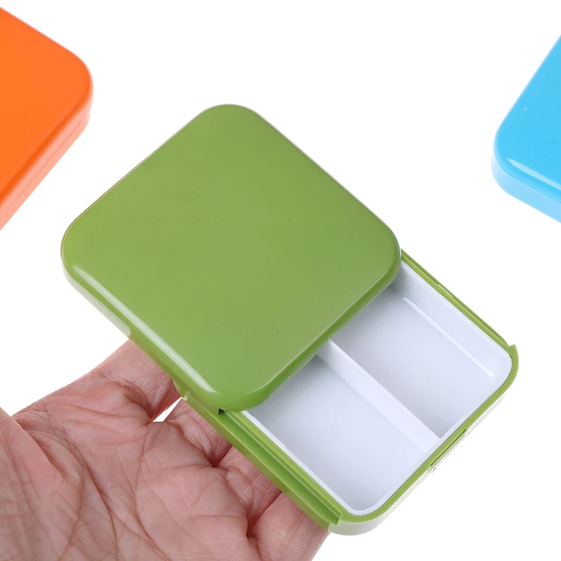 1 шт. открытый стиль коробка для таблеток Мини Портативный 2 Сетки Push Pillbox таблетки чехол для хранения Контейнер чехол s коробка для хранения