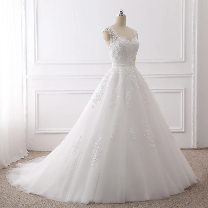 Miaoduo 2021 бальное платье свадебное с жемчугом кружевные аппликации Robe De Mariage