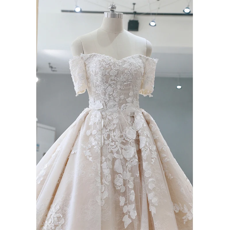 Великолепное свадебное платье vestido de noiva 2020 качественное с аппликацией Роскошные