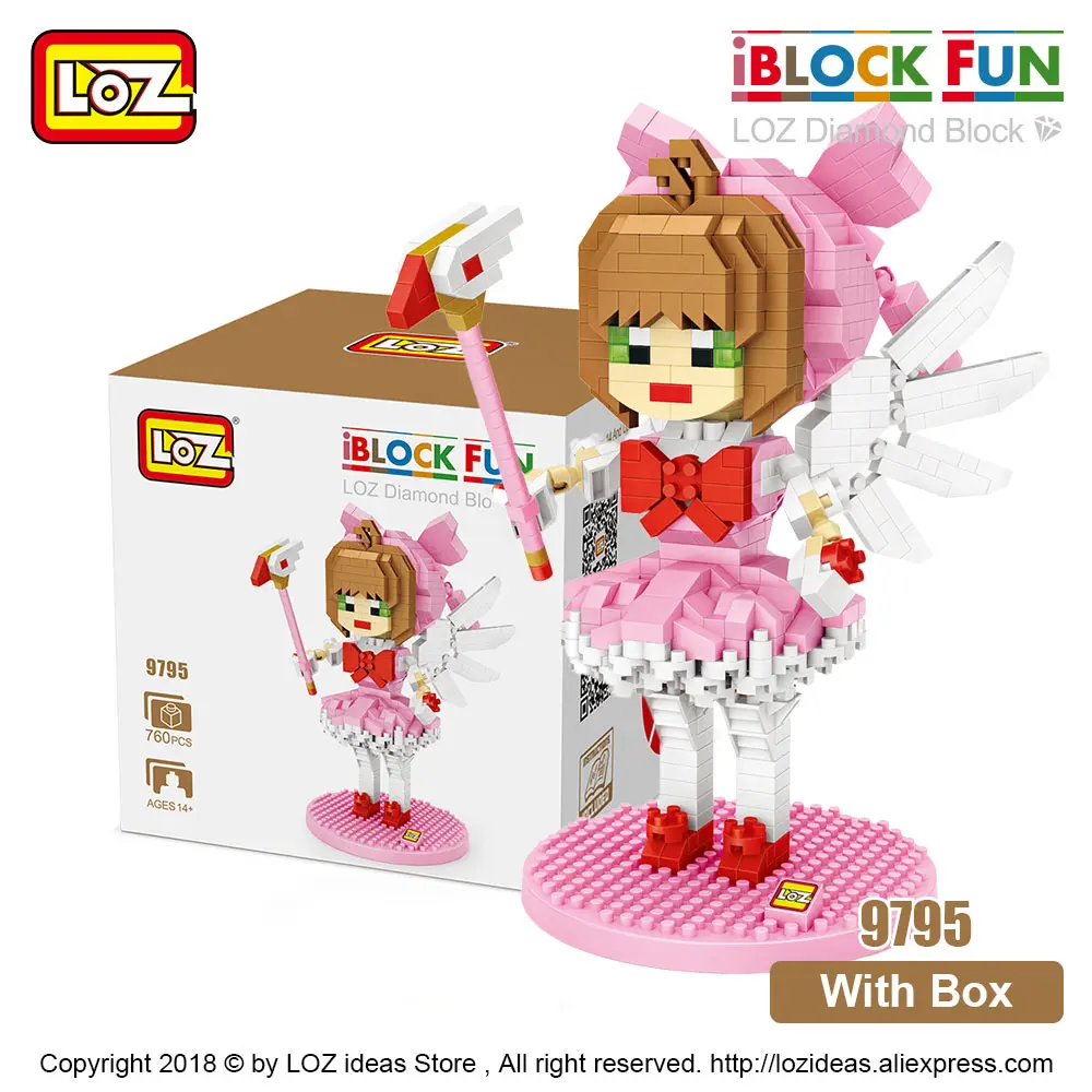 9795 With Box LOZ, алмазные блоки, сборка, аниме, фигурка, Kawaii, мини микро строительные блоки, кирпичи, сделай сам, развивающие игрушки для детей, подарок - Цвет: 9795 With Box