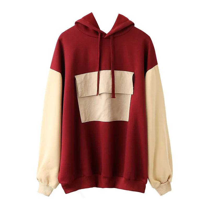 Женская толстовка с капюшоном осень 2018 Модные Толстовки длинным рукавом женские