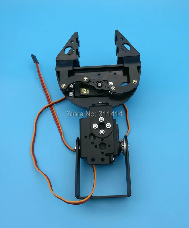 1 Набор 2DOF RC робот механический рычаг с пластиковым захватом несобранный