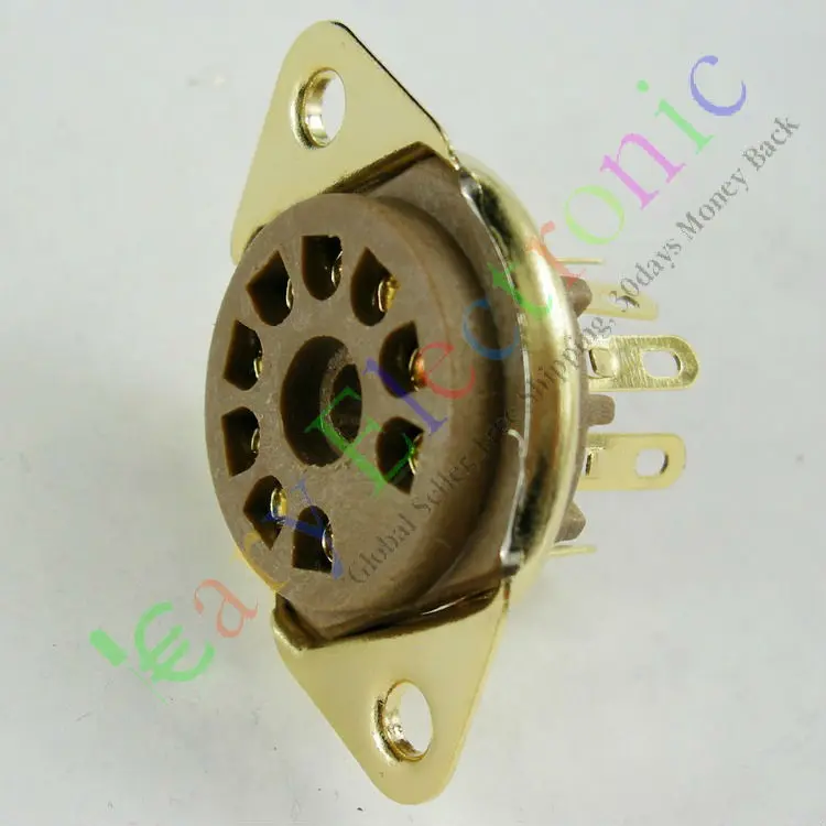 Опт и розница 20 шт 9pin бакелитовая вакуумная трубка гнездо клапана база 12AX7 12AU7 ECC83