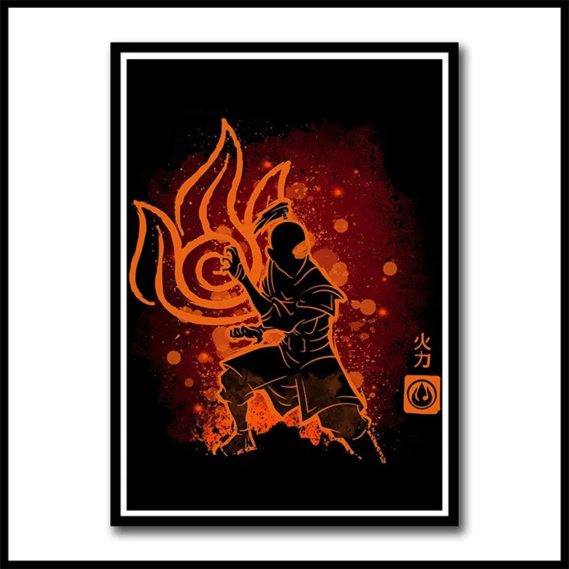 Аватар Последний Airbender покрытые бумажные плакаты настенные художественные картины Домашний Декор Гостиная HD печатные бескаркасные