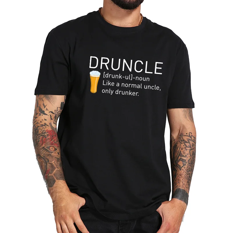 Футболка Druncle забавная футболка с надписью «disunge», футболка Camiseta, хлопок, футболка с короткими рукавами для пива, европейский размер