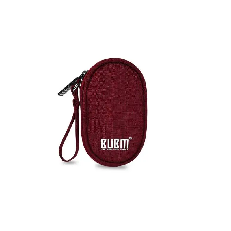 Oval red BUBM мини-сумка для путешествий, чехол для небольшой электроники и аксессуаров, наушники/кабели, сменный кошелек, сумка для путешествий - Цвет: Oval red