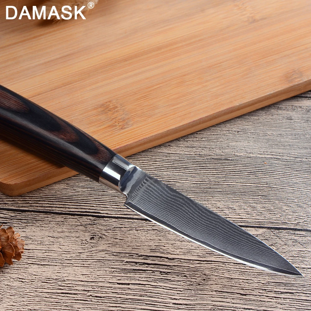 DAMASK Дамасская сталь ножи шеф повара японский кухонный нож VG10 с сердечником
