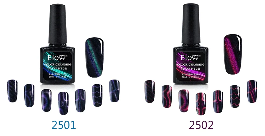 Elite99 10 мл Galaxy Cat Eyes светодиодный Гель-лак для ногтей Хамелеон для использования с магнитом УФ-лак для ногтей Дизайн ногтей Блестящий гель нужен черный базовый слой