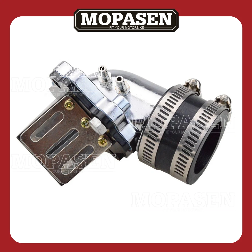 

Motorcycle Intake Manifold with Reed Valves for 2 Stroke 50CC Jog Moped Scooter Motorbike Replacement Fuel Accessories