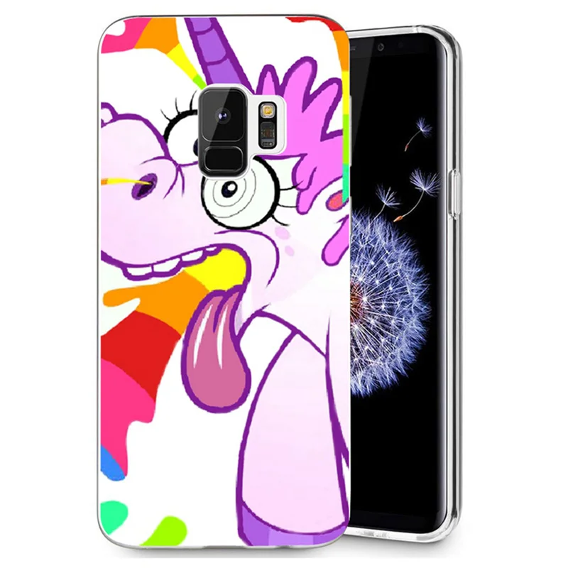 Case For Samsung Galaxy S3 S9 S9Plus S8 Plus S7 edge Note 8 Unicorn Painted Clear Soft TPU Silicone Fundas R038 |