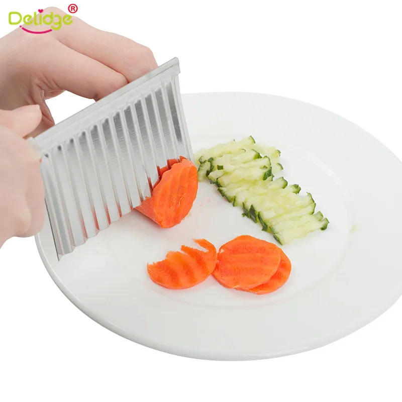 1 шт. нож для волнистой нарезки картофеля Delidge овощей и фруктов из нержавеющей