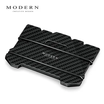Black Carbon Карбоновый кошелек для карт тонкий держатель для карт Чехол Мужской кошелек для путешествий для кредитных карт Органайзер Rfid Блокировка минималистичный - Цвет: Black Carbon