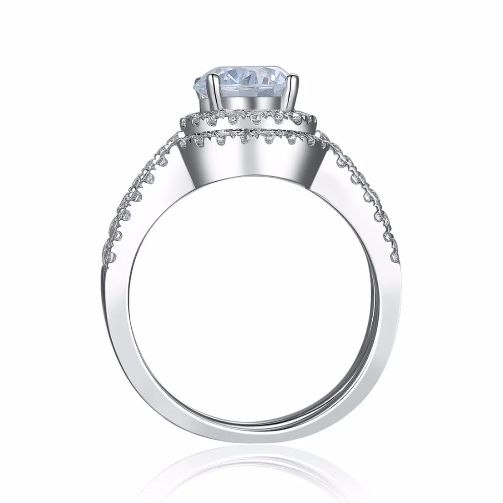 Серебряная подушка из стерлингового серебра обручальное кольцо 3CT NSCD