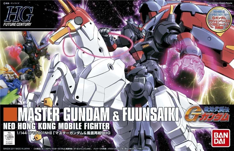 Bandai Gundam 1/144 HGFC мастер Гандам и фуунсаики мобильный костюм сборные модели наборы