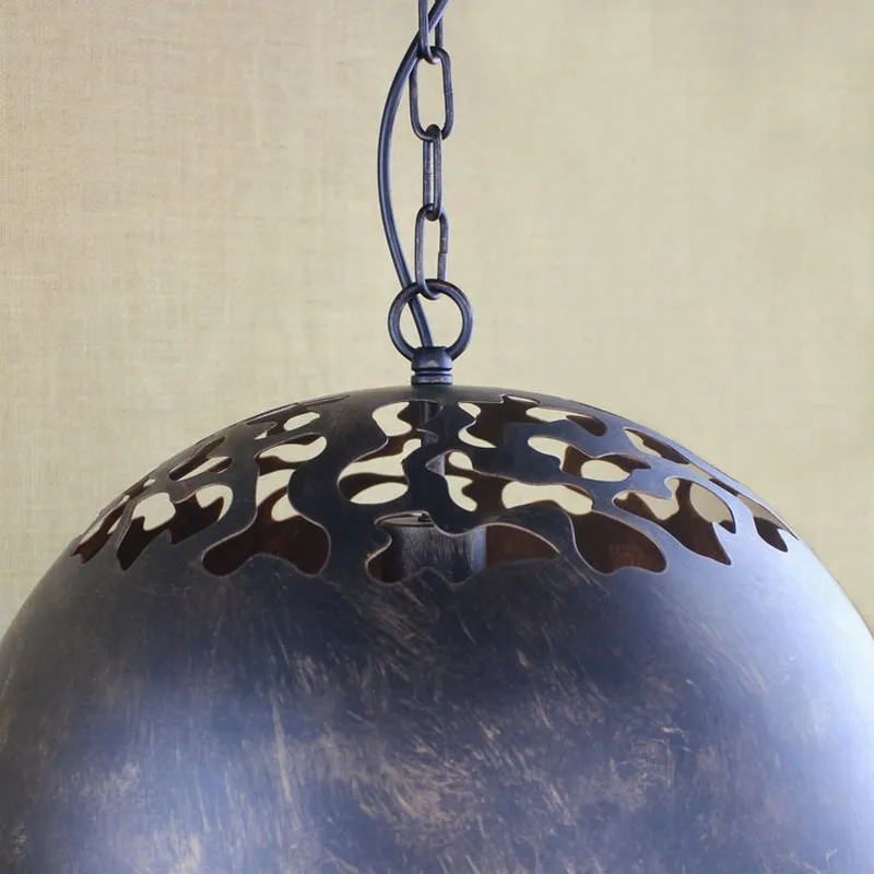 Винтажная промышленная полусферическая Подвесная лампа Reto большая для