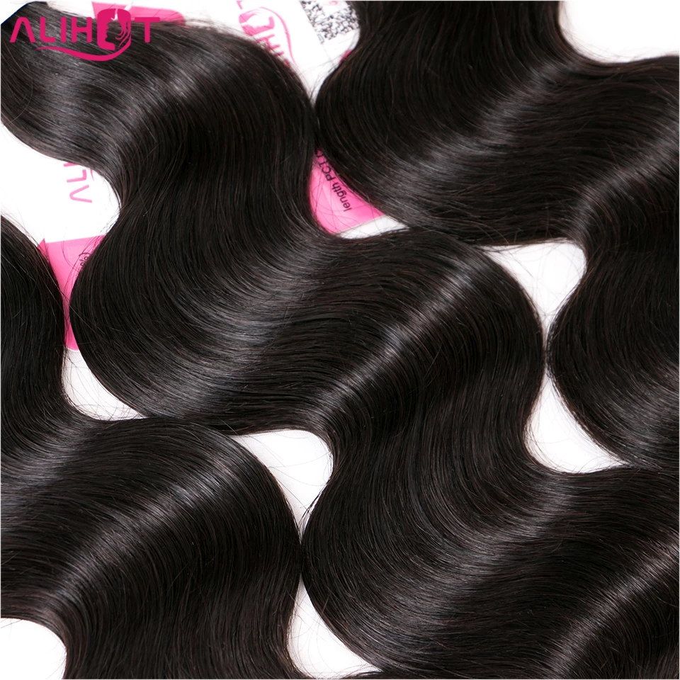 Али Горячие перуанские пучки волнистых волос 100% человеческие волосы для