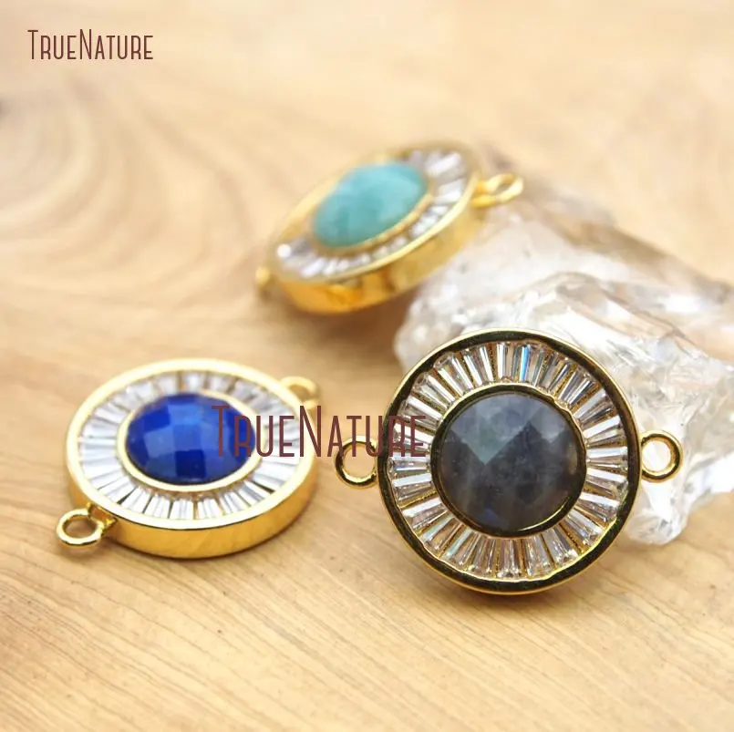 10 шт. Амазонит лабрадорит двойная подвеска Бейл прозрачные микро вставки из