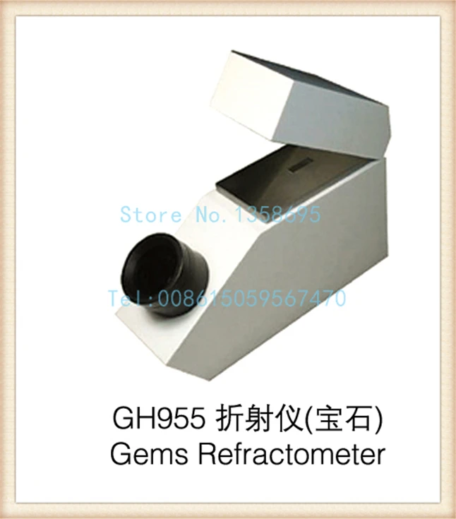 

gh955 Gemelogical Gemstone Gem Refractometer with Built in Light 1.30-1.81 RI Range, diamond testing machine