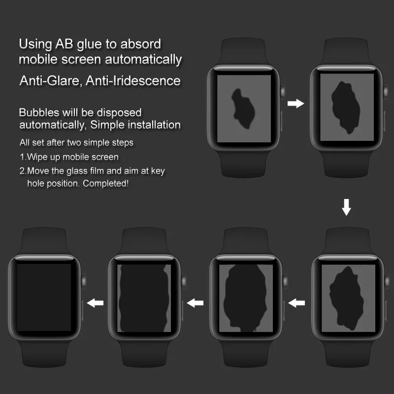 Водонепроницаемое стекло для Apple Watch Series 4 40 мм 44 м закаленное защитная пленка
