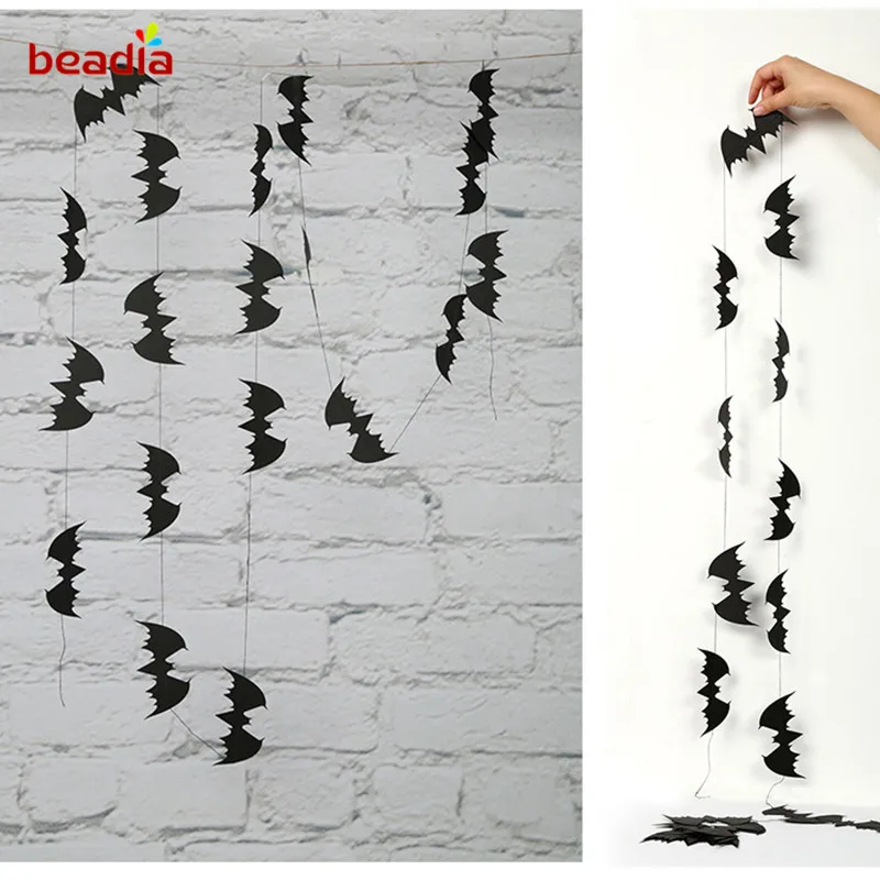 4M Halloween Prop Foil Balloons Bat Spider Web Pumpkin Bunting Banners Paper Garland Kids Party Supplies | Дом и сад