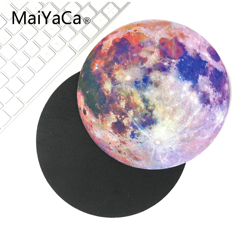 MaiYaCa Moon маленький размер круглый коврик для мыши Нескользящий Резиновый Коврик