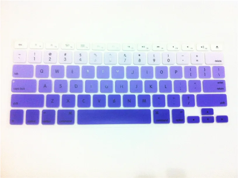Чехол для клавиатуры macbook air/pro retina 13 3 15 4 дюйма фиолетовый с градиентом 2 шт.|for