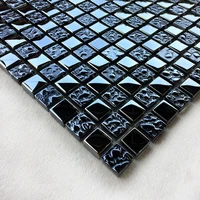 Ice crackle clear glass Mosaic Tile Kitchen Countertop backsplash tiles TV background wall fireplace decoration