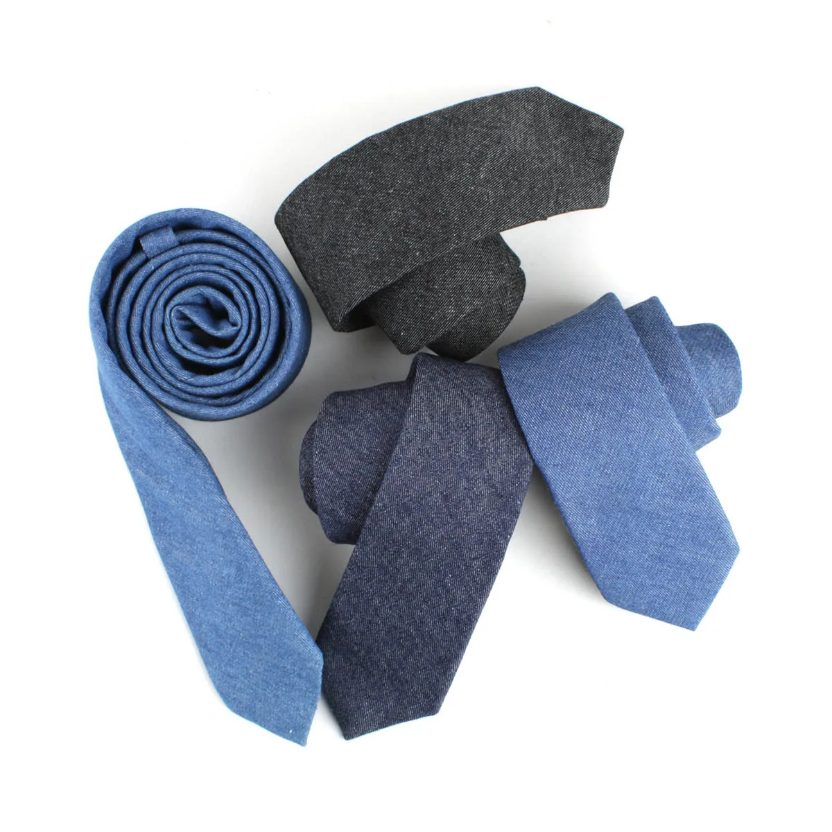 Модные джинсы Мужские галстуки на шею 6 см обтягивающие джинсовые хлопковые