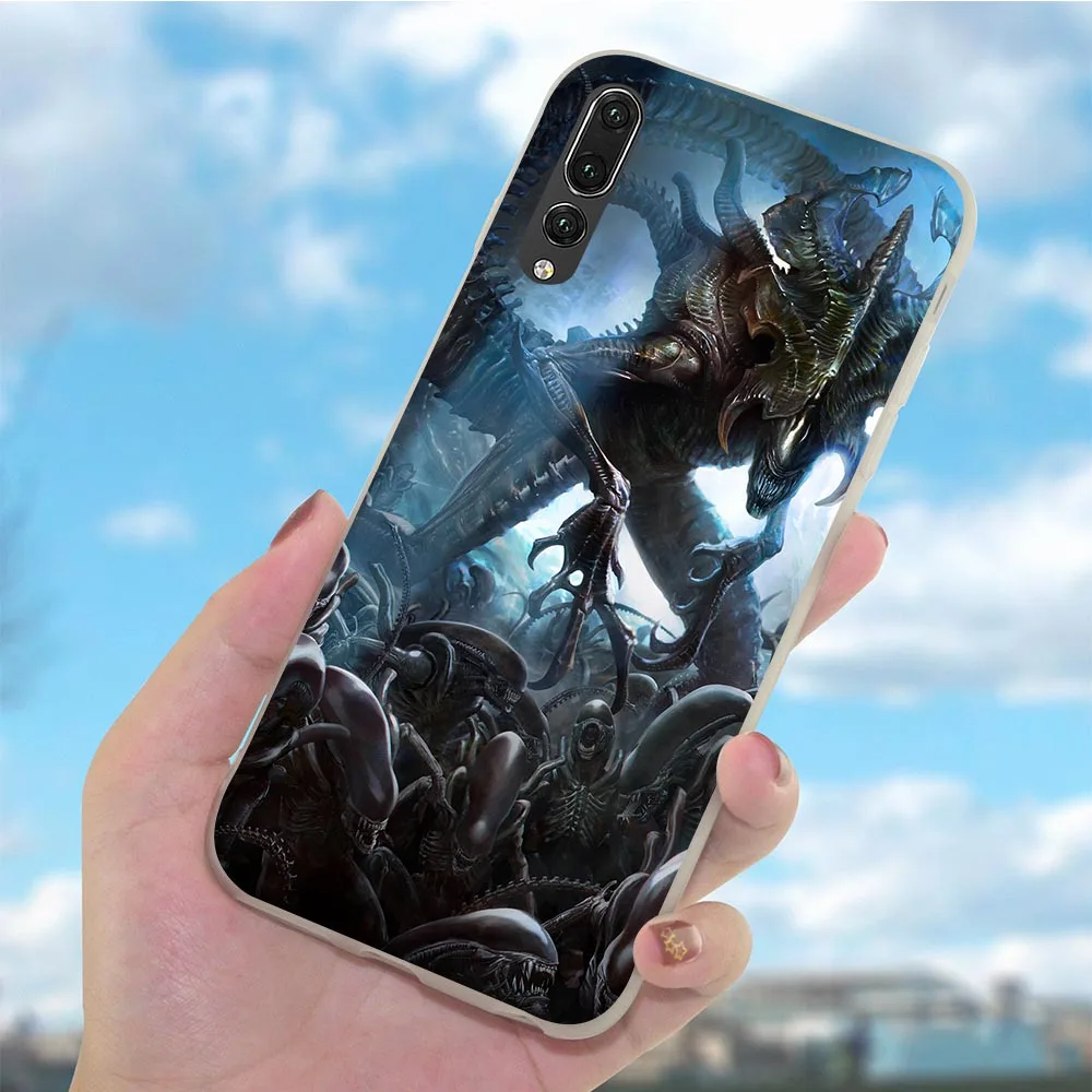 Мягкий ТПУ чехол для задней панели телефона Huawei P8 Lite P20 Pro P10 P9 Mini P Smart Mate 10 20 Alien Predator
