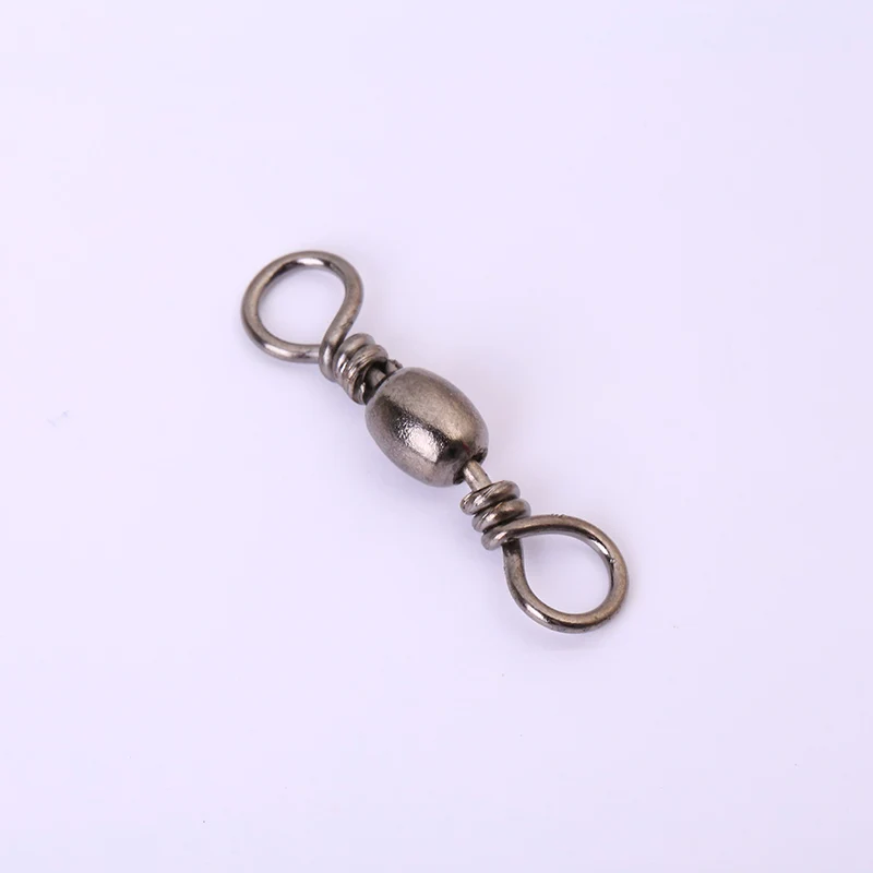 200 штук Рыбалка swivels латунный бочонок Черный Цвет 2 #/4 #/6 #/8 #/12 # сильный|Рыболовные
