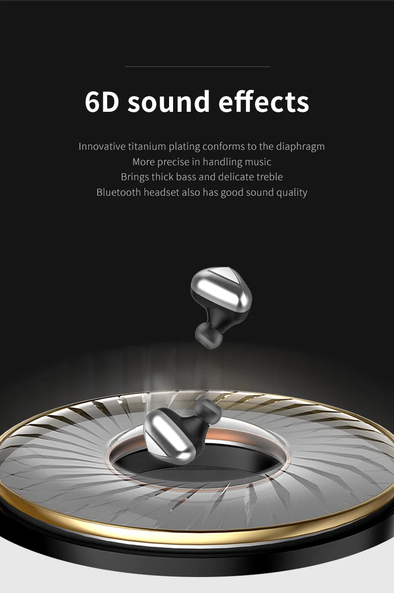 Наушники TIANENHUI T50 TWS Bluetooth 5,0, мини наушники с шумоподавлением, беспроводные наушники 6D, стерео гарнитура, спортивные наушники с микрофоном