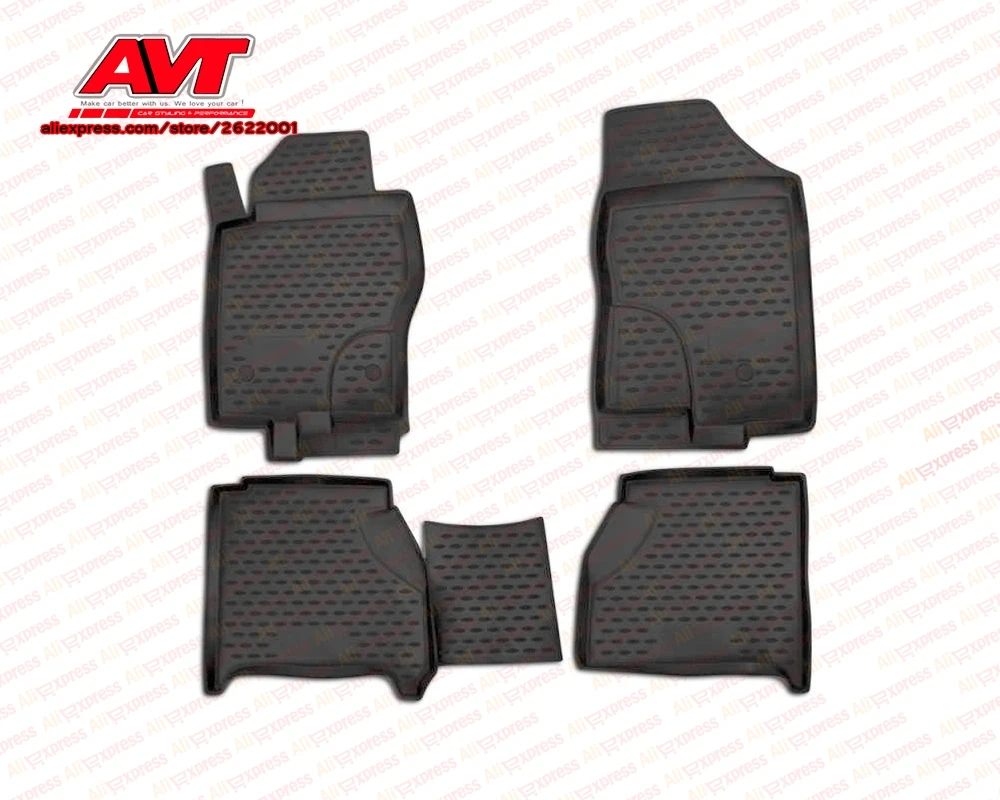 Коврики для Nissan Navara 2010-2015 4 шт. резиновые коврики Нескользящие аксессуары салона