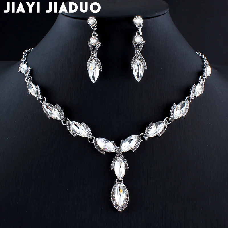 Женский комплект украшений Jiayijiaduo набор из ожерелья и сережек 4 цвета|jewelry sets for