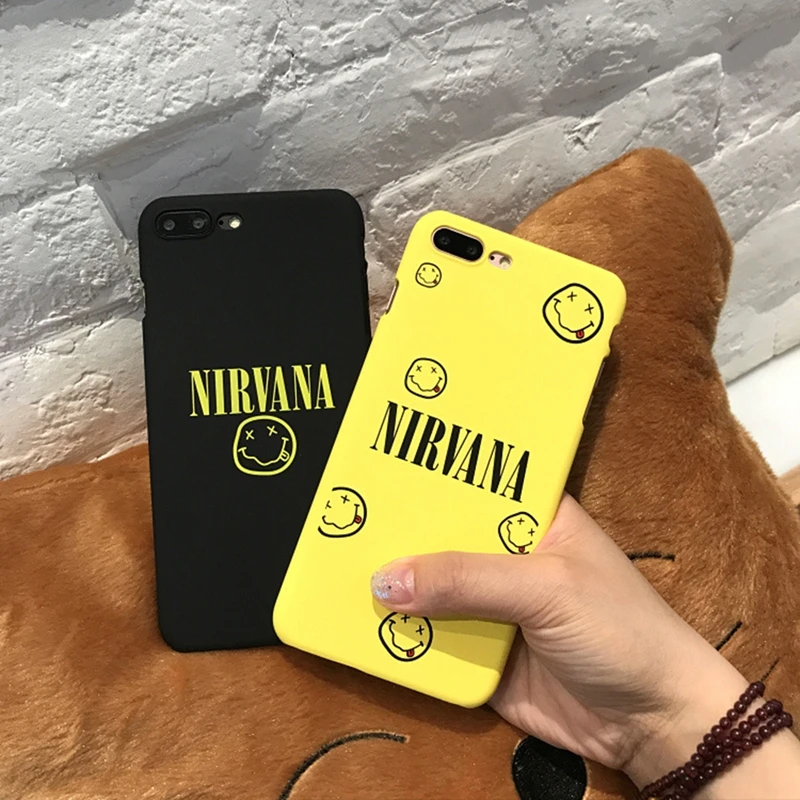 Забавный чехол Cyato NIRVANA для iPhone 7 Plus, милый чехол со смайликом для iPhone 6S 7 Plus, тонкий жесткий чехол из поликарбоната, Fundas для iPhone 6 capa