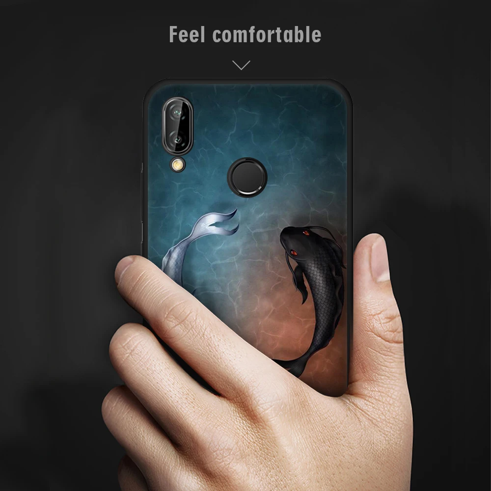 TPU чехол для телефона с узором huawei P20 Plus P10 P9 P8 Lite 2017 mate 10 Pro Nova 2i Y9 2018 Coque Honor 9 8 9i Soft |