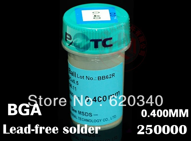 

Free Shipping PMTC 0.4mm Big bottle BGA Lead-Free Solder Balls 250K BGA Rework Reballing Solder Ball TS 16949 certification
