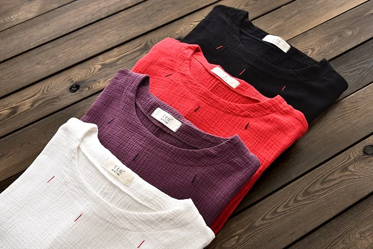 Женские винтажные двухслойные платья из хлопка и льна с длинным рукавом 4 цвета