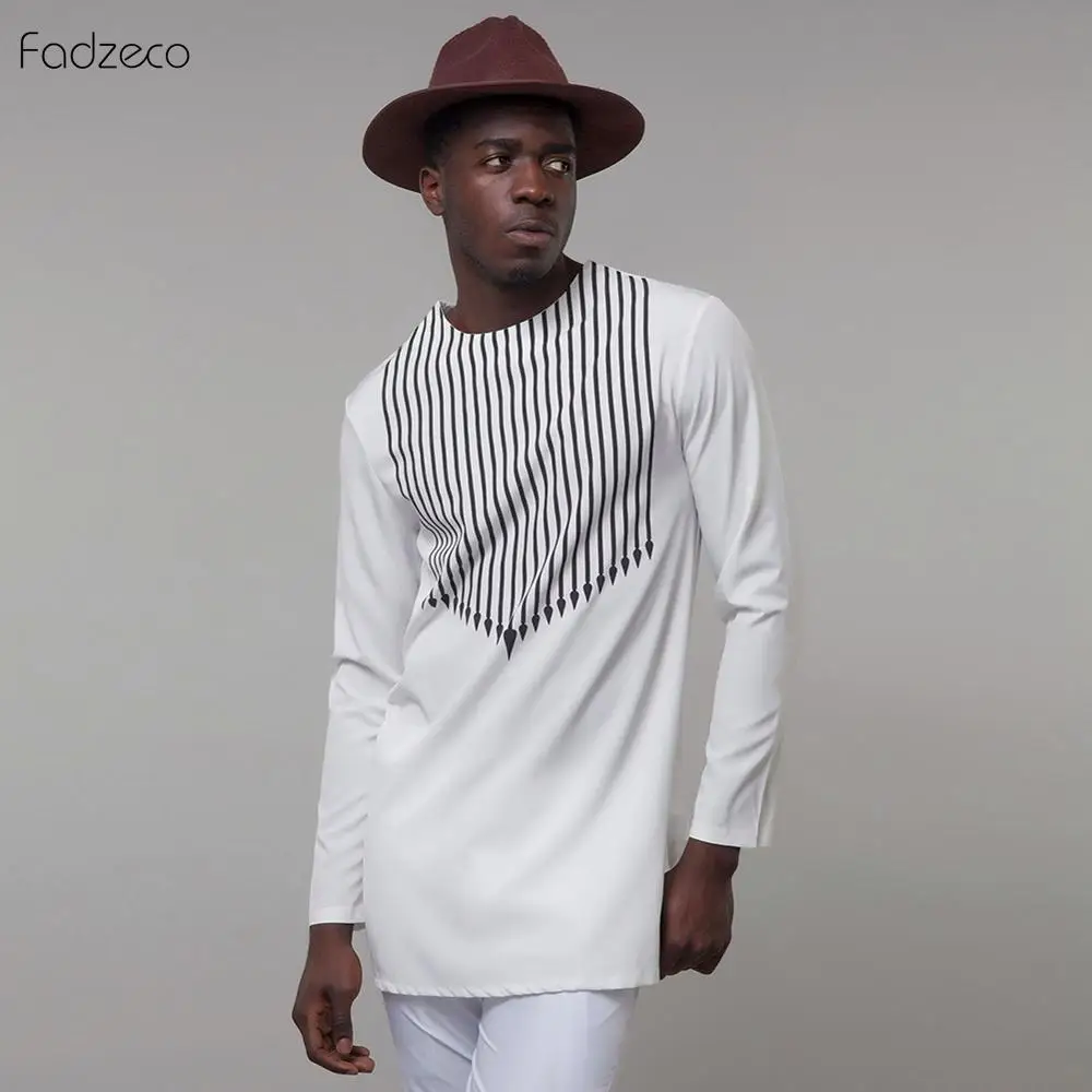 Fadzeco 2019 модная летняя мужская африканская одежда Дашики с принтом базин богатый