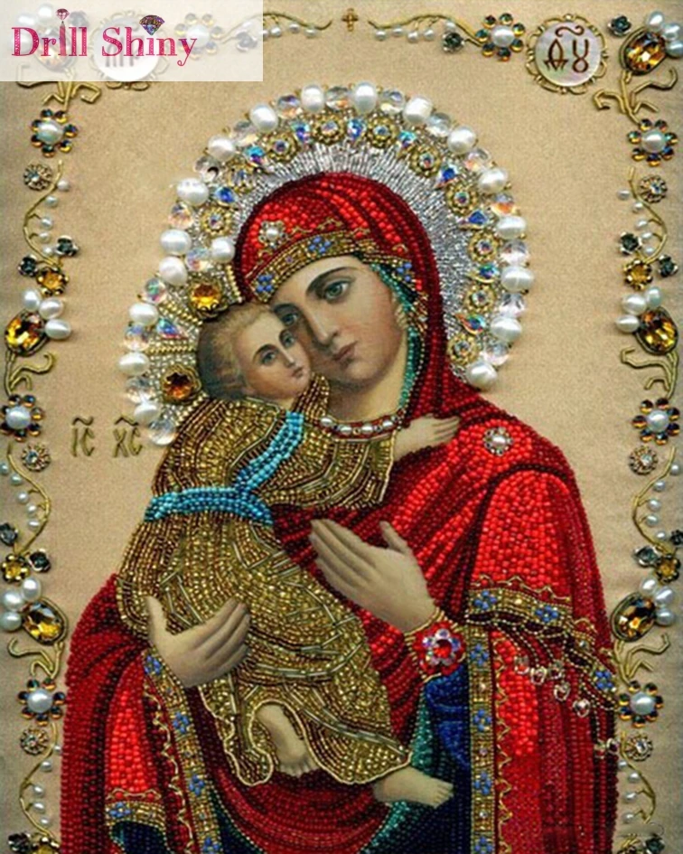 5D Diy алмазная живопись квадратная фотография детской и женской мадонны стразы