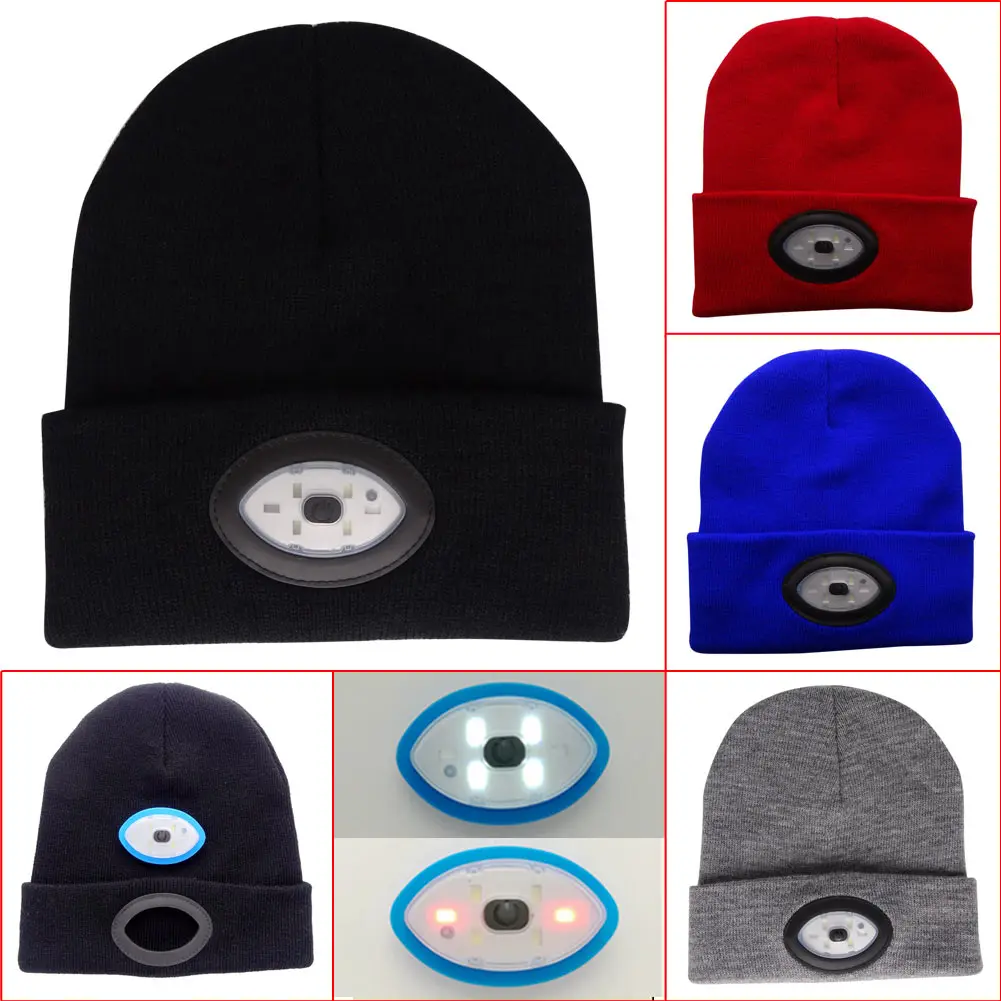 Мощный светодиодный налобный фонарь трикотажный головной убор перезаряжаемый