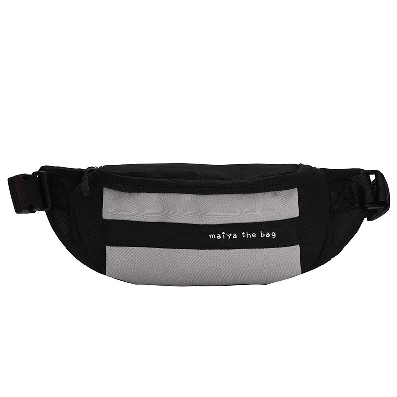 Gray Waist Bag Новая модная Лоскутная поясная сумка для женщин, водонепроницаемая сумка через плечо, повседневные Нейлоновые женские нагрудные сумки, удобная поясная сумка для девочек - Цвет: Gray Waist Bag