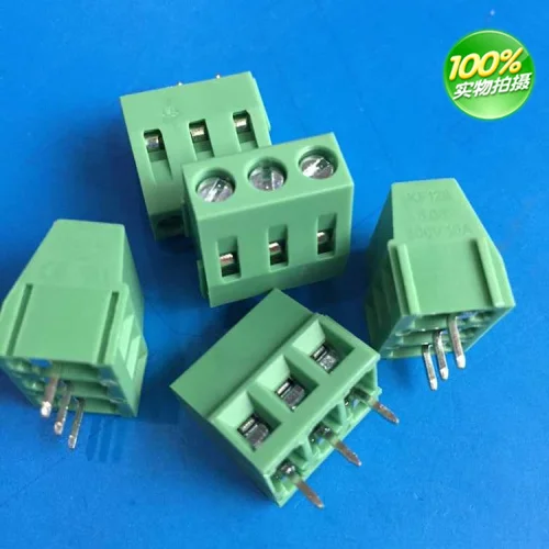 Клеммные блоки KF128 KF128L резьбовые клеммные типа PCB 5 08 мм 0 2P 3P с прорезями из латуни