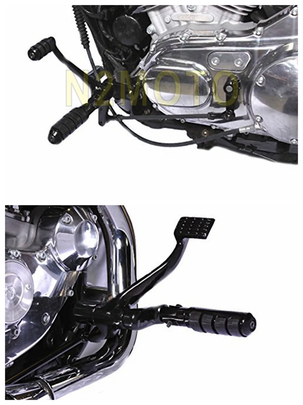 Черный передний контроль полный комплект колышки рычаги связь для 2004-2013 Harley Sportster
