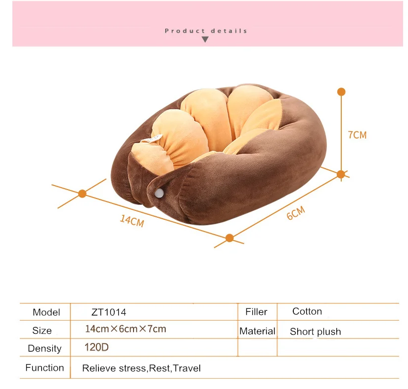 Хлопковая U образная подушка для шеи с эффектом памяти от HazyBeauty дорожная