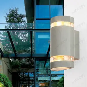 6W Semi Cylinder UP/Down Indoor Outdoor Exterior Wall Light Sconce Lamp Fixture KIT waterproof